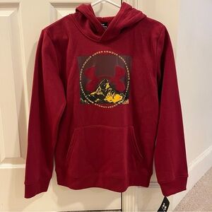 Boys Under Armour Maroon Hoodie with Logo